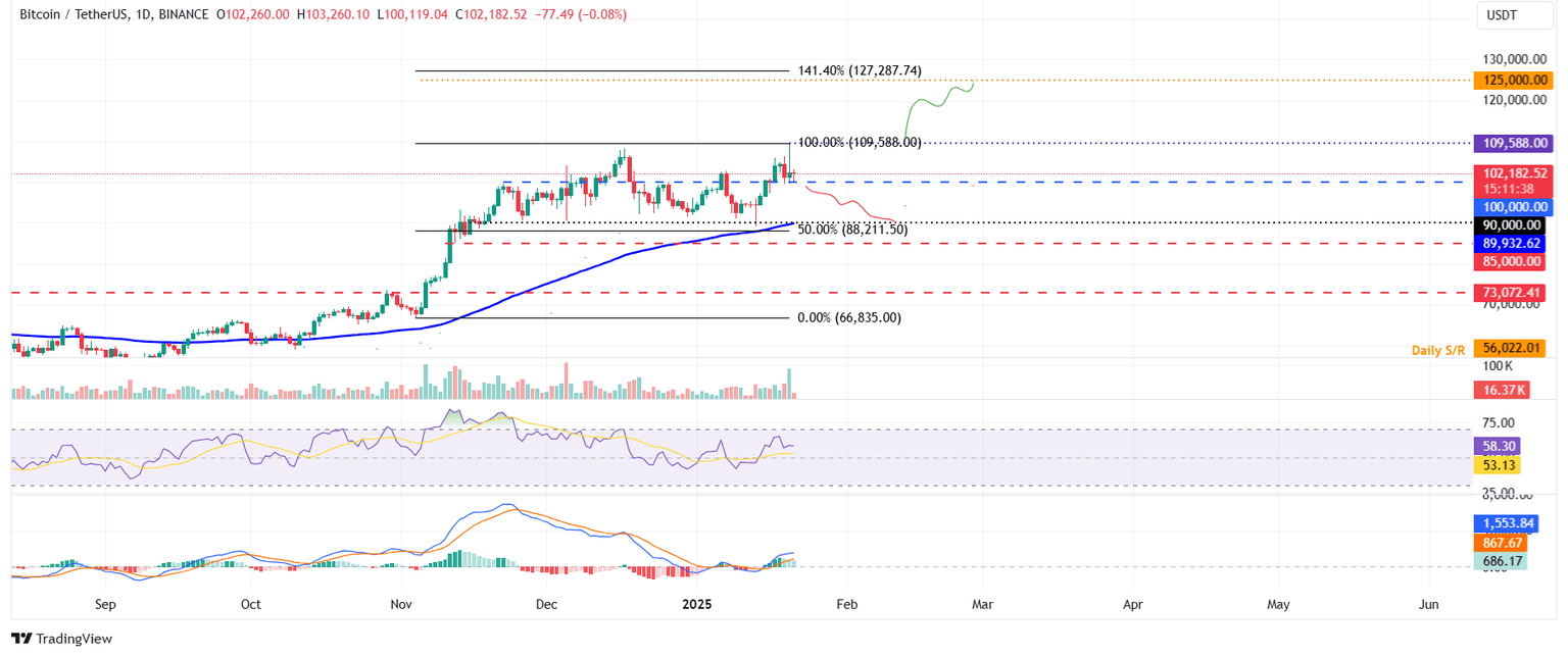 Gráfico diario BTC/USDT