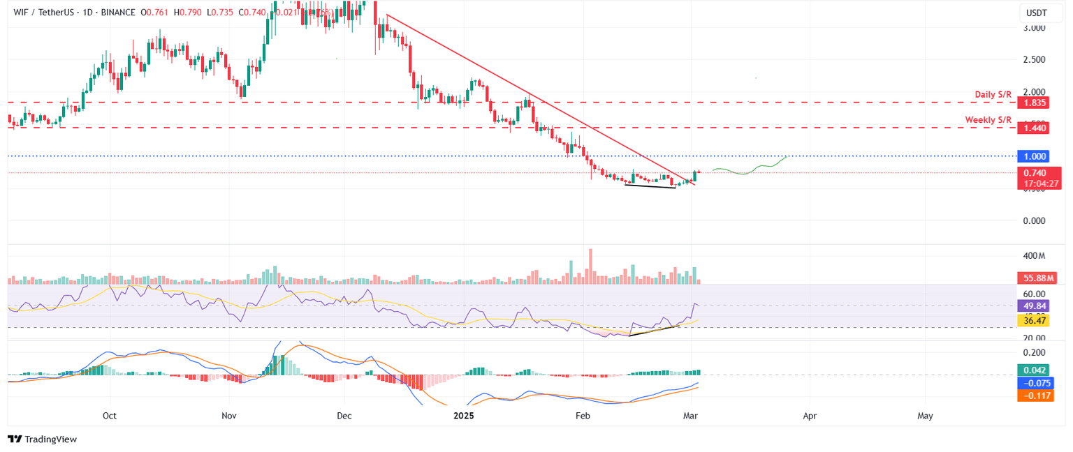 WIF/USDT gráfico diario