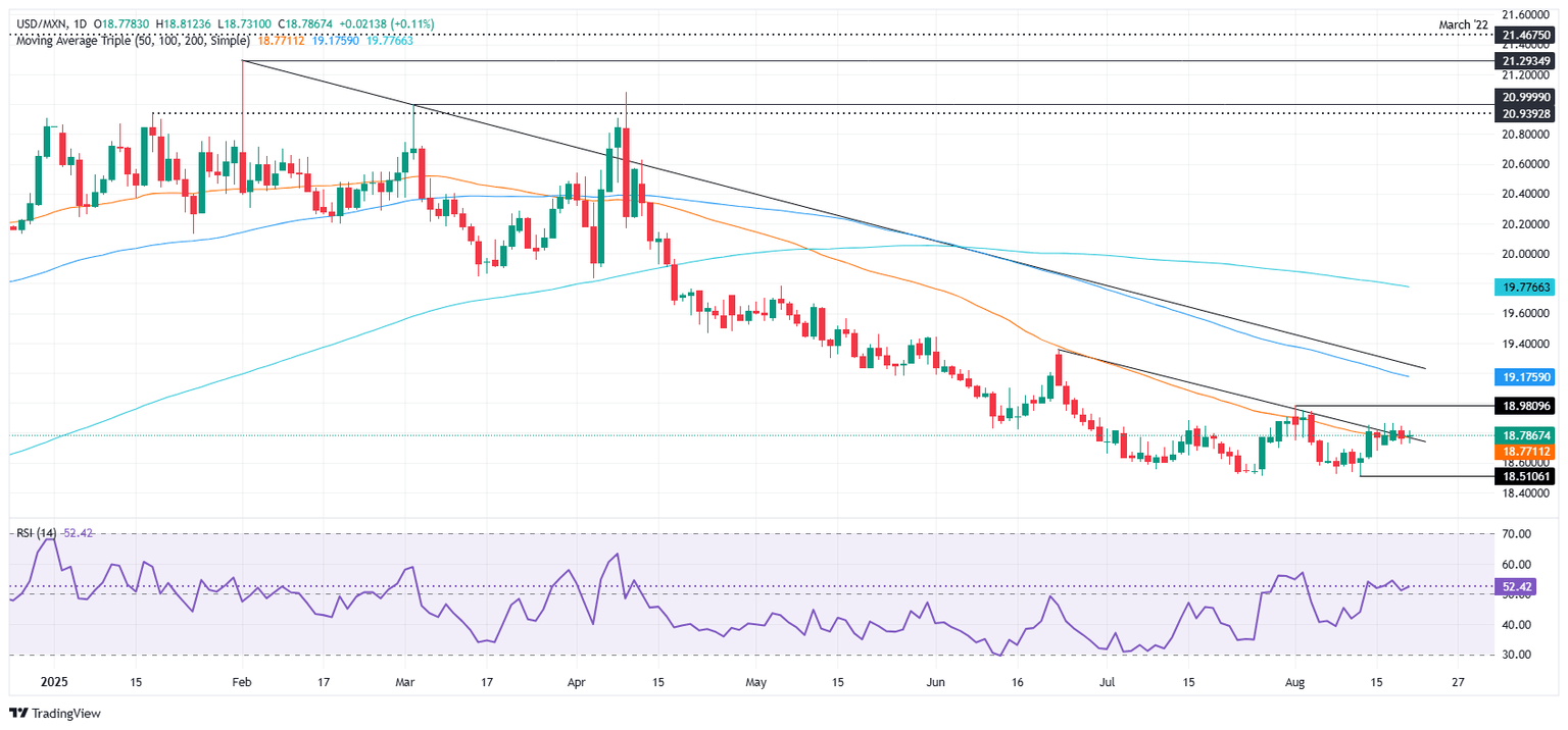 Gráfico diario del USD/MXN