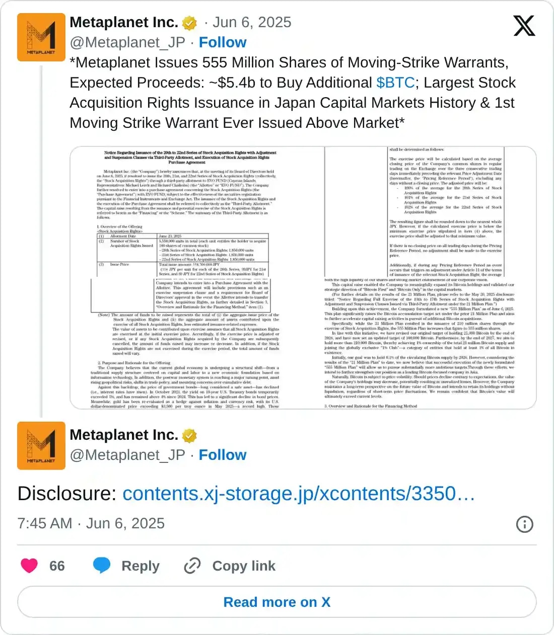 https://x.com/Metaplanet_JP/status/1930893687732523507