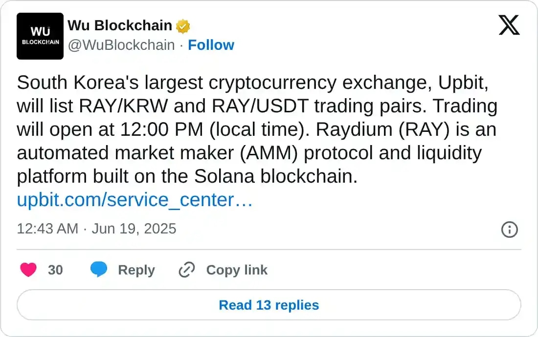 https://twitter.com/WuBlockchain/status/1935498514429264167