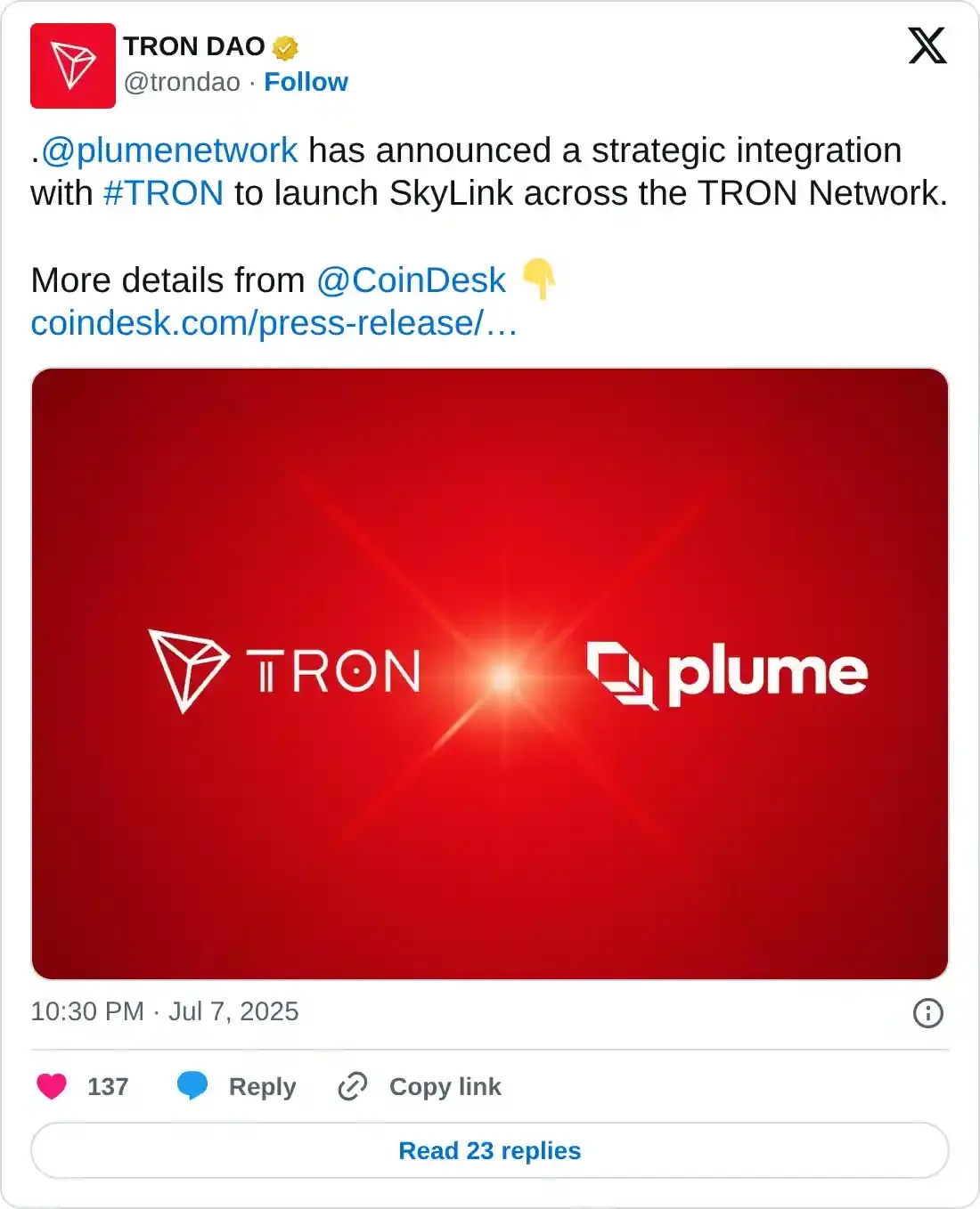 https://twitter.com/trondao/status/1942350414915240404