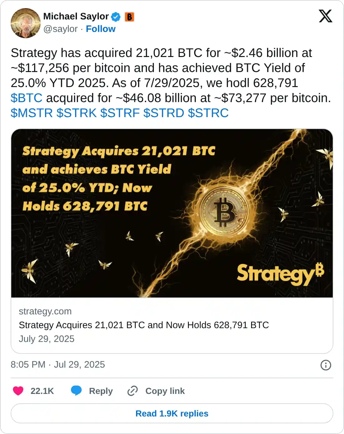 https://twitter.com/saylor/status/1950286461028217048