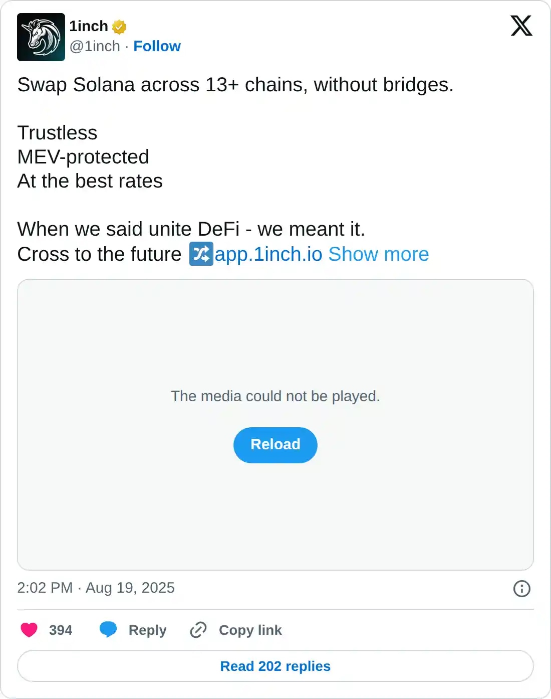 https://twitter.com/1inch/status/1957805462205747566