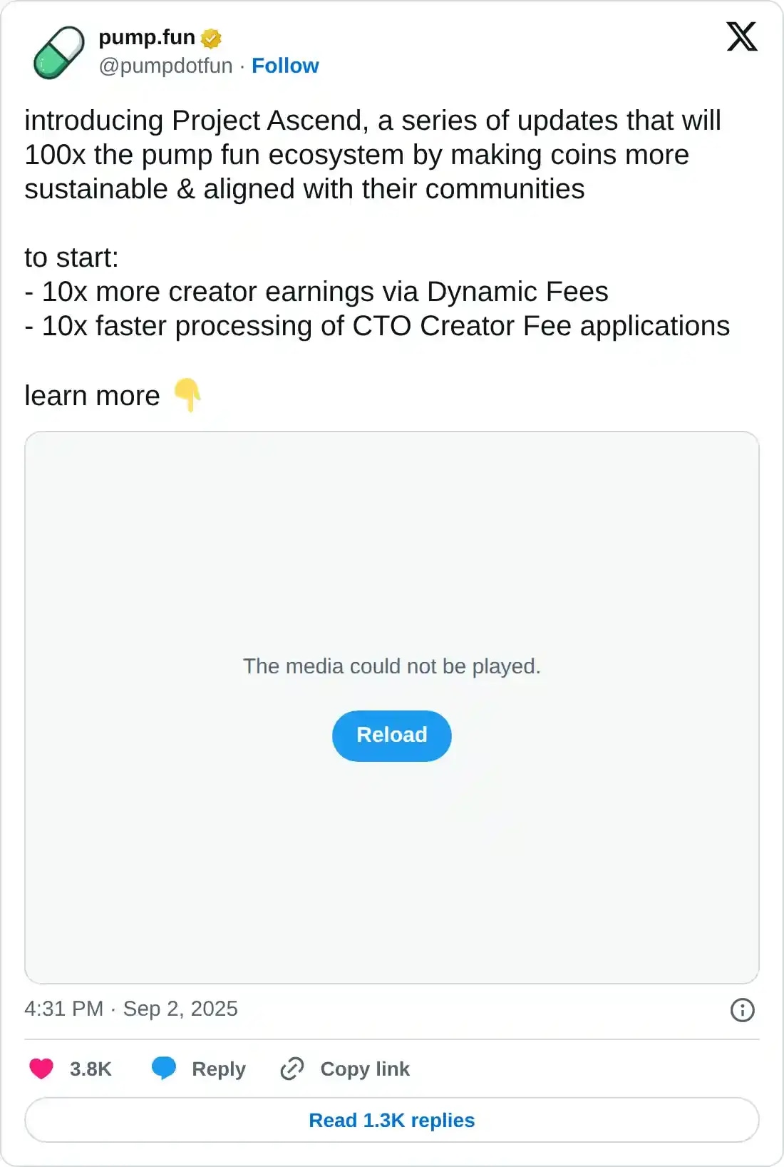 https://x.com/pumpdotfun/status/1962916227090731353