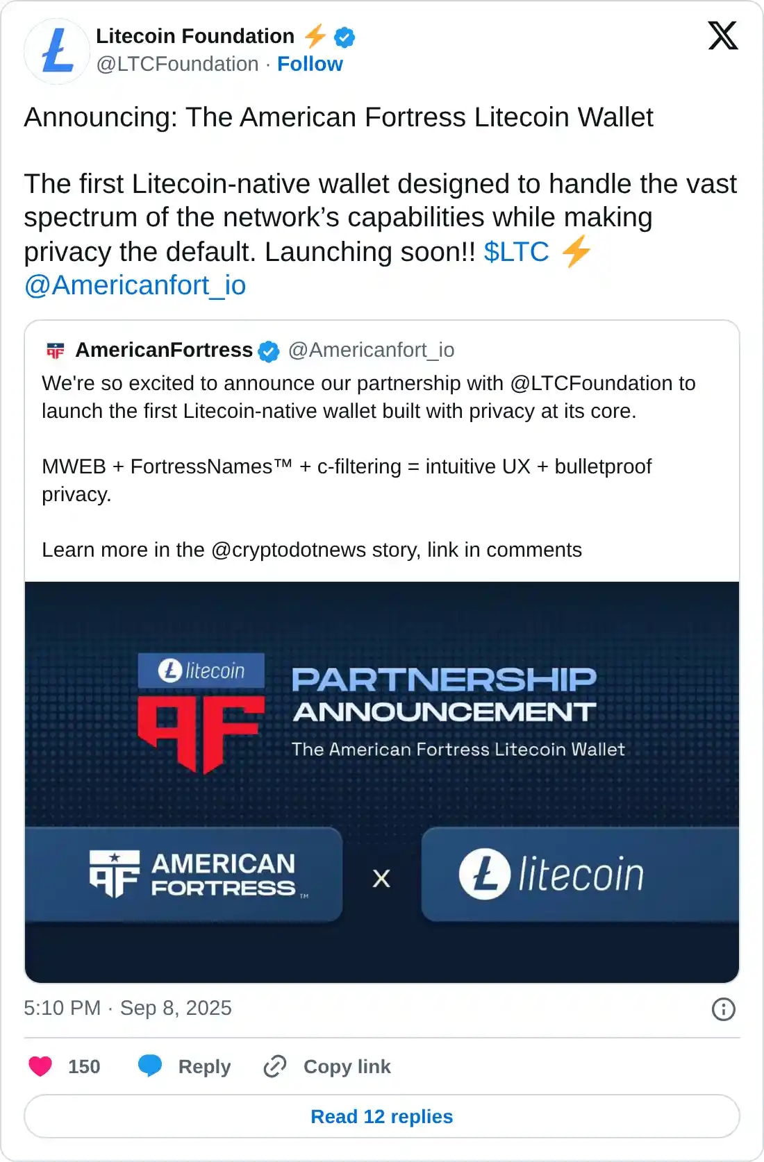 https://twitter.com/LTCFoundation/status/1965100367445958676