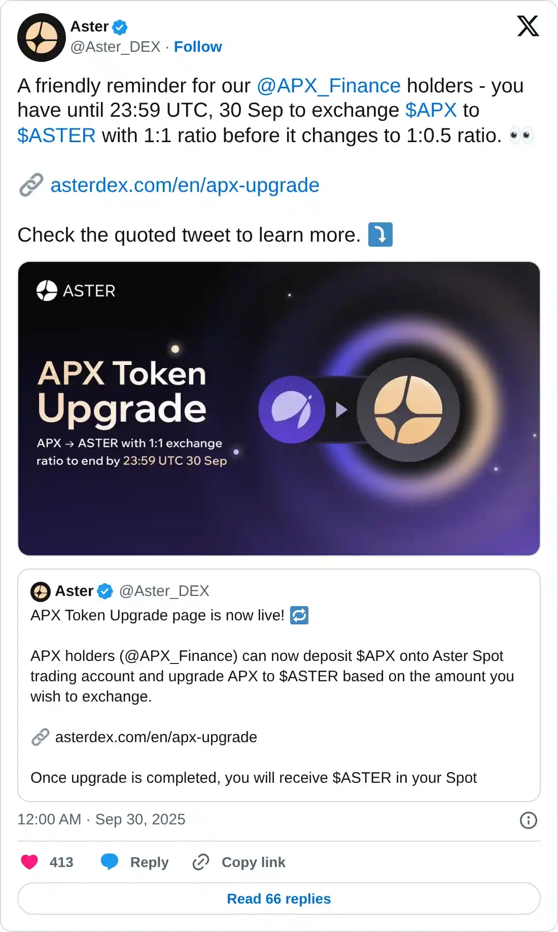 https://x.com/Aster_DEX/status/1972813673833124103