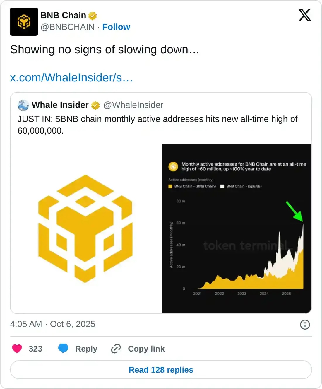 https://twitter.com/BNBCHAIN/status/1975049810177622489