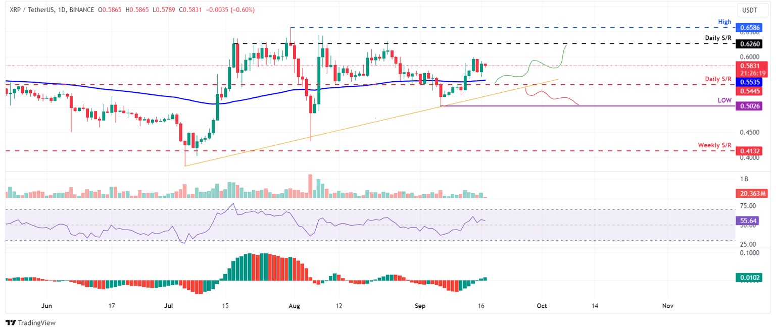 XRP/USDT daily chart