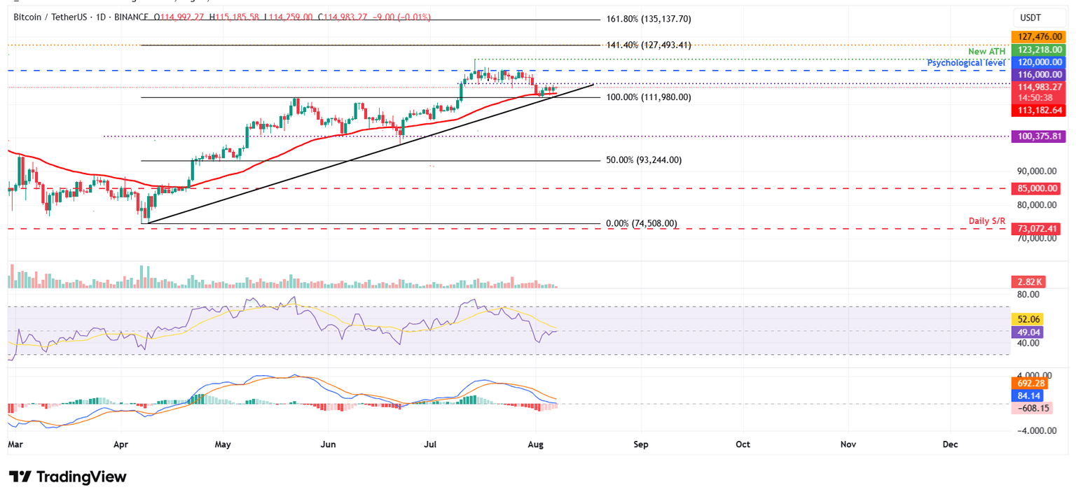 Gráfico diario BTC/USDT
