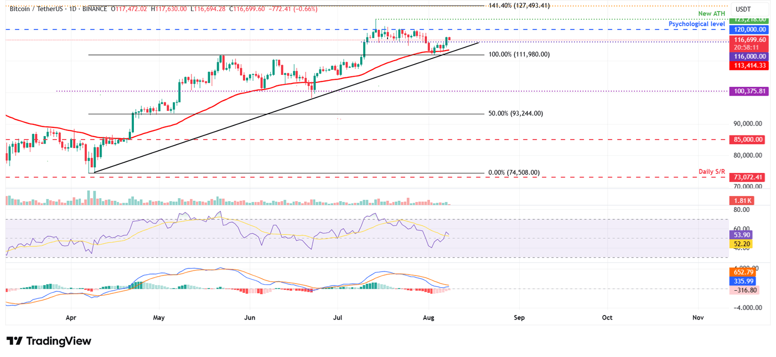 Gráfico diario BTC/USDT