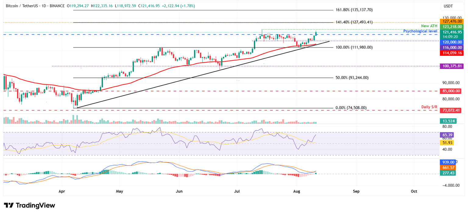Gráfico diario BTC/USDT