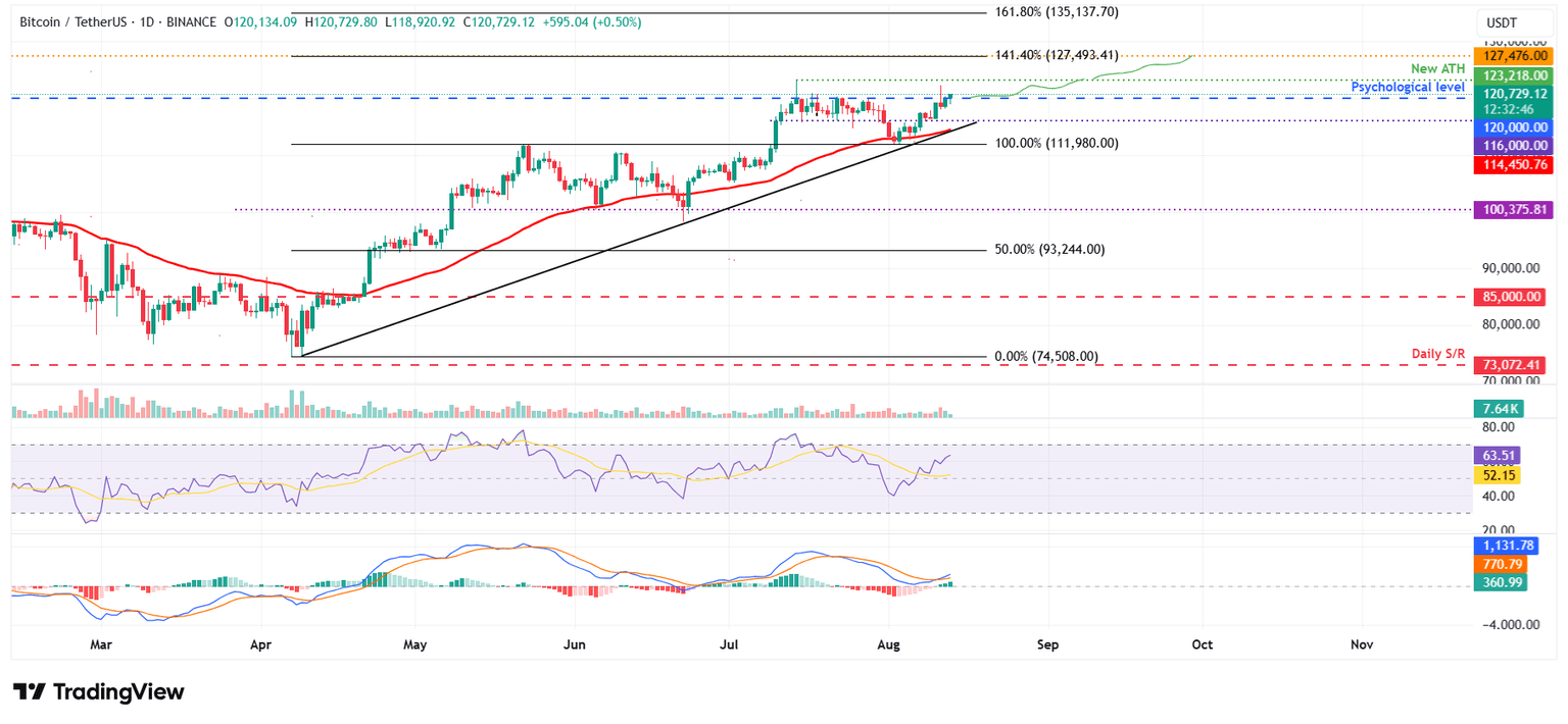 Gráfico diario BTC/USDT