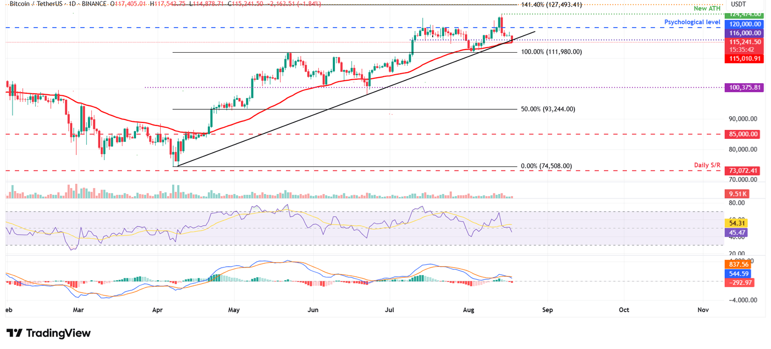 Gráfico diario BTC/USDT