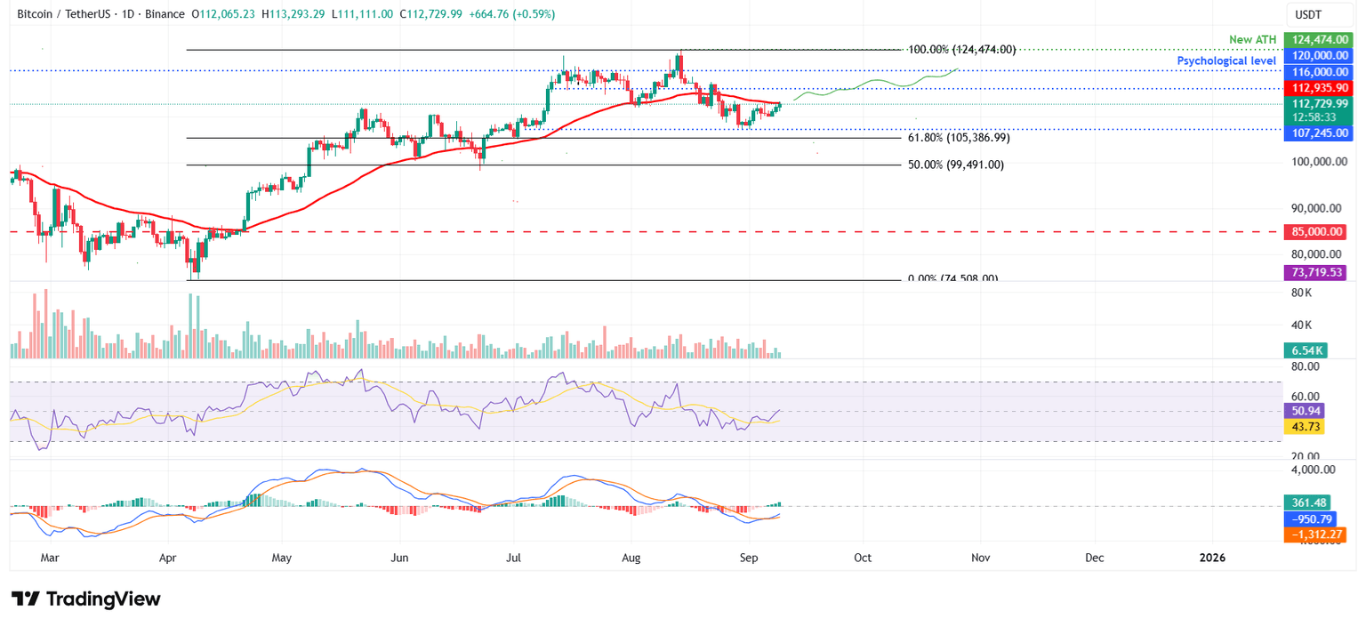 Gráfico diario BTC/USDT