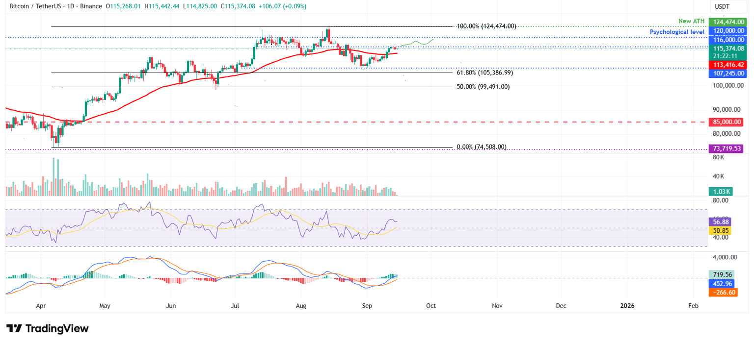 Gráfico diario BTC/USDT