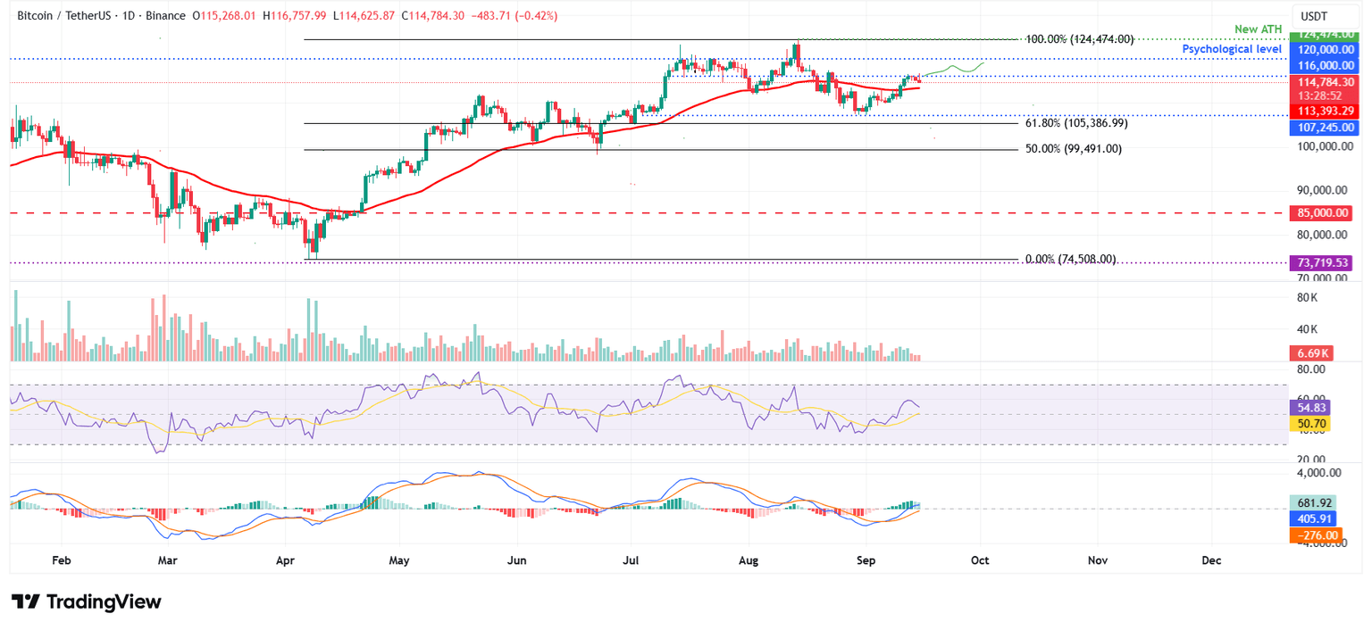 Gráfico diario BTC/USDT