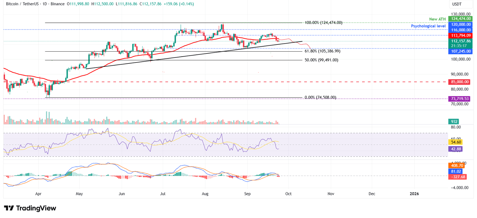 Gráfico diario BTC/USDT
