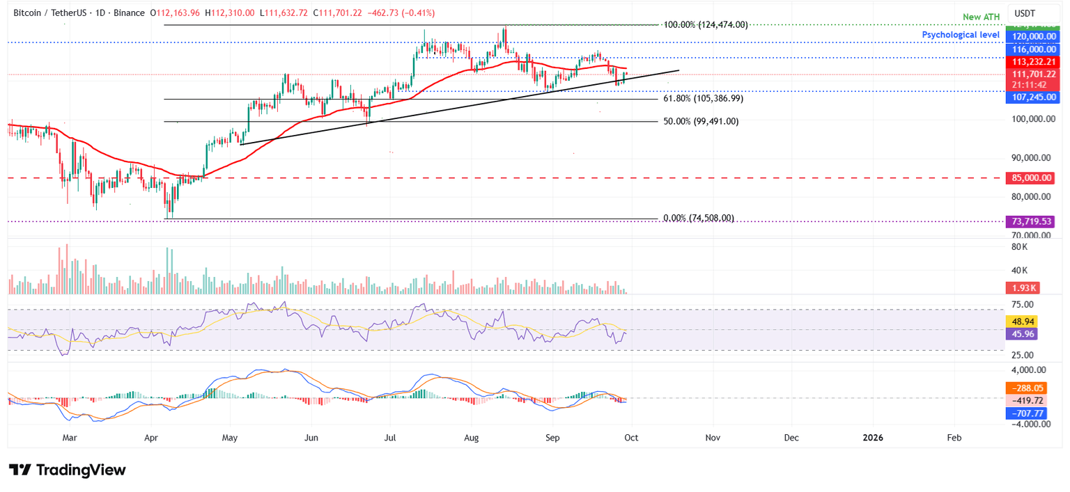 Gráfico diario BTC/USDT
