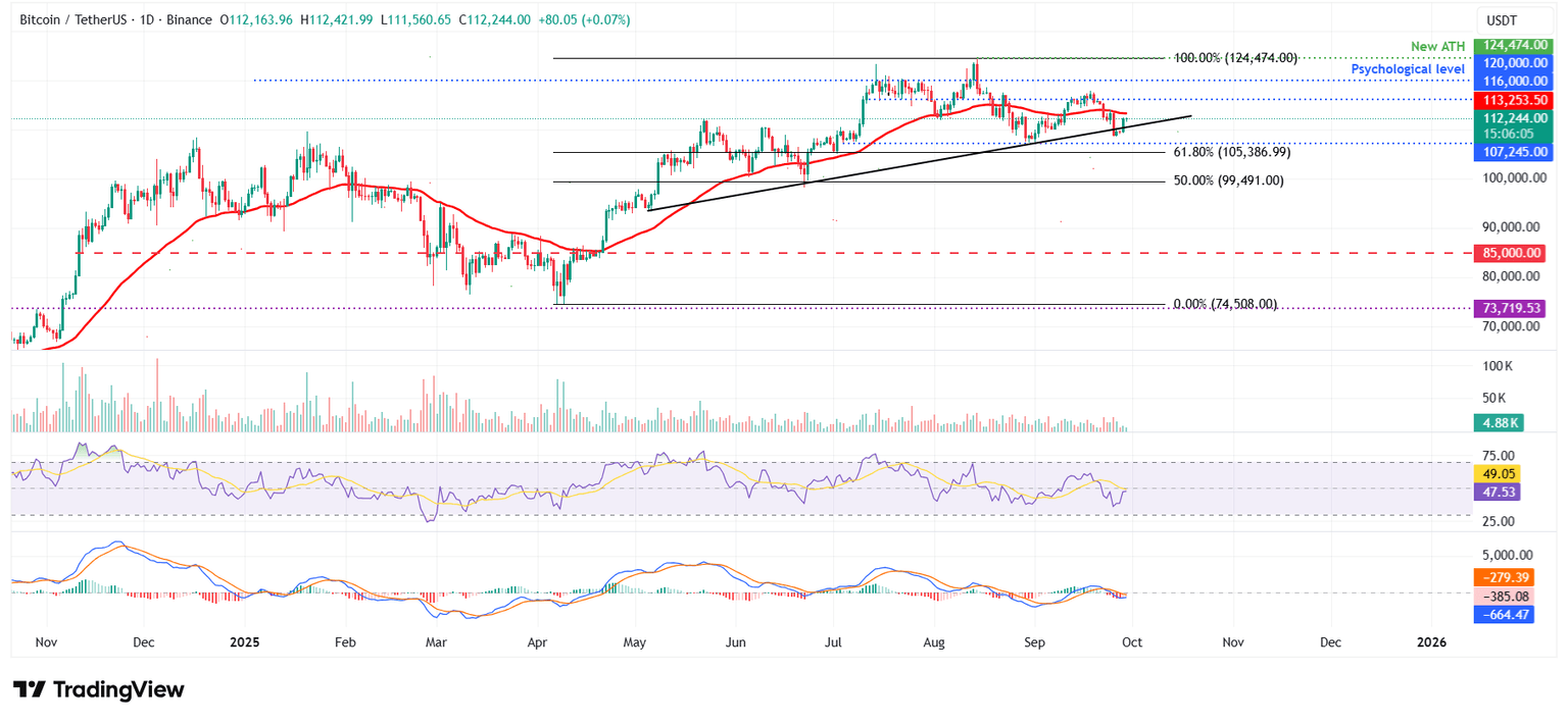 Gráfico diario BTC/USDT