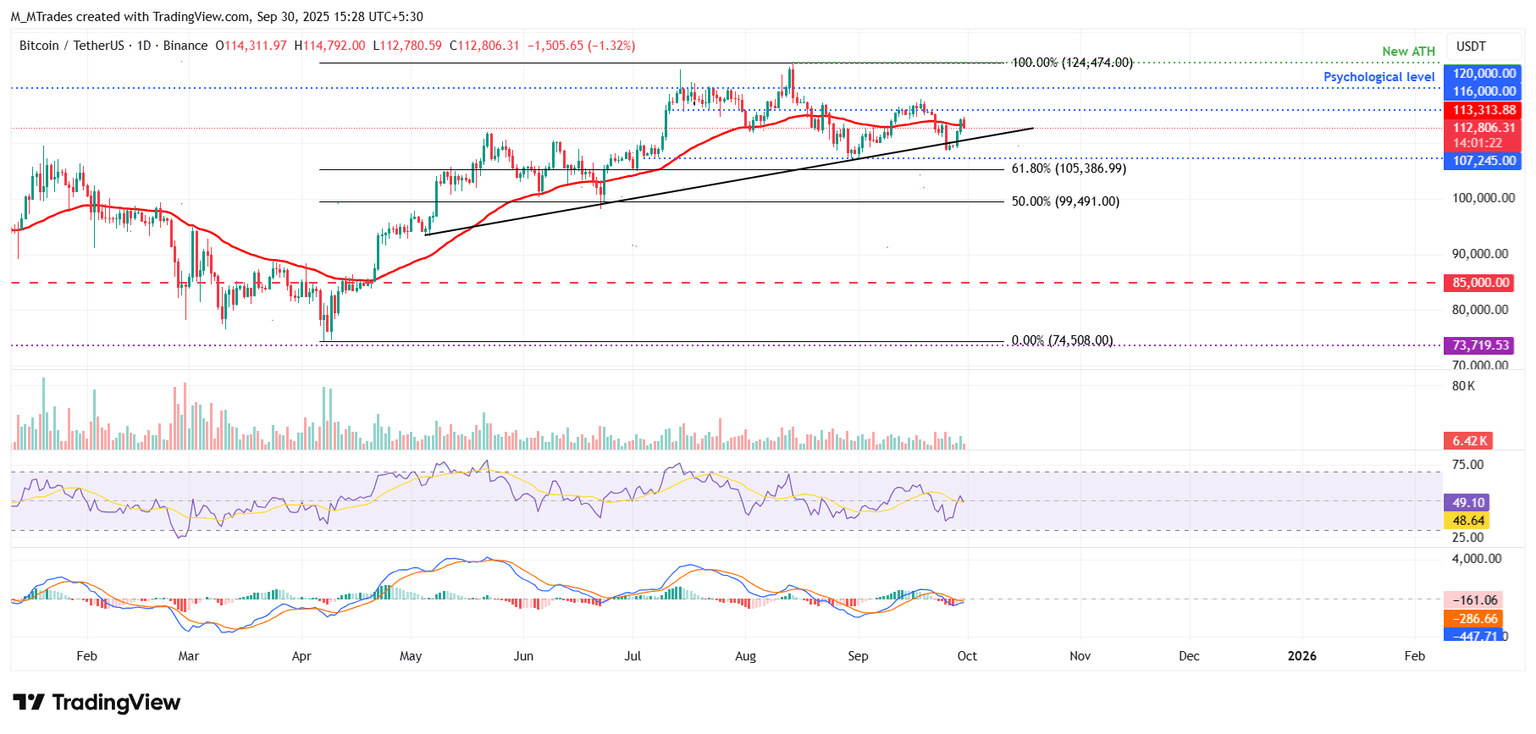 Gráfico diario BTC/USDT