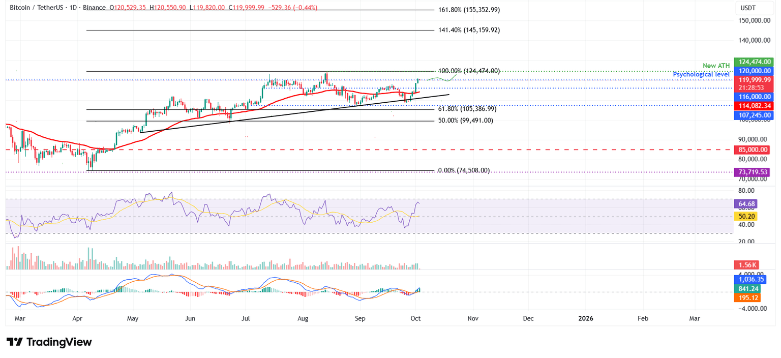 Gráfico diario BTC/USDT