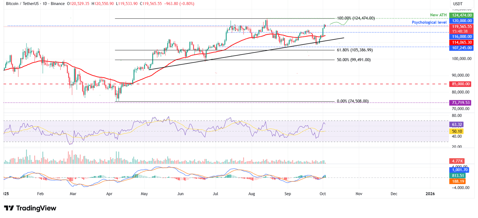Gráfico diario BTC/USDT