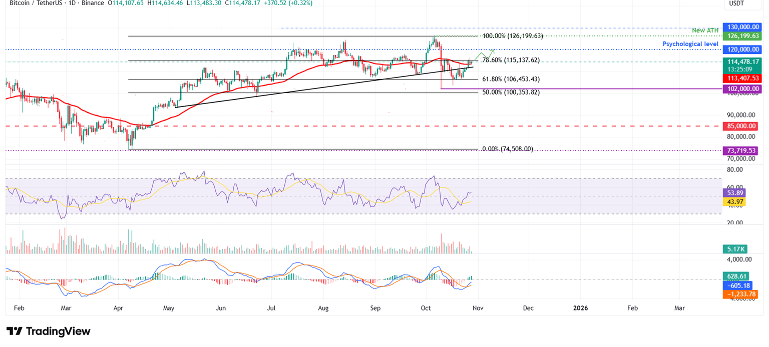 Gráfico diario BTC/USDT