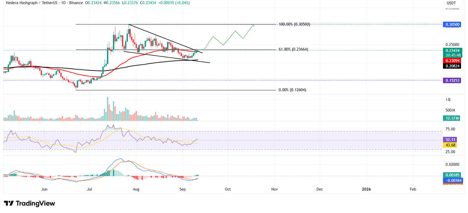 Gráfico diario HBAR/USDT