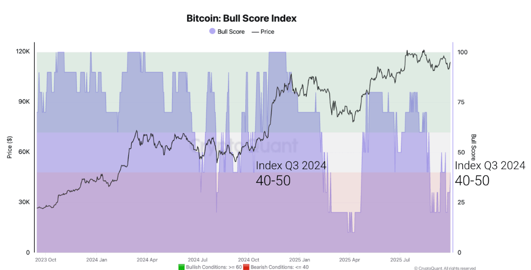 Bitcoin: Índice de Puntaje Alcista Fuente: CryptoQuant