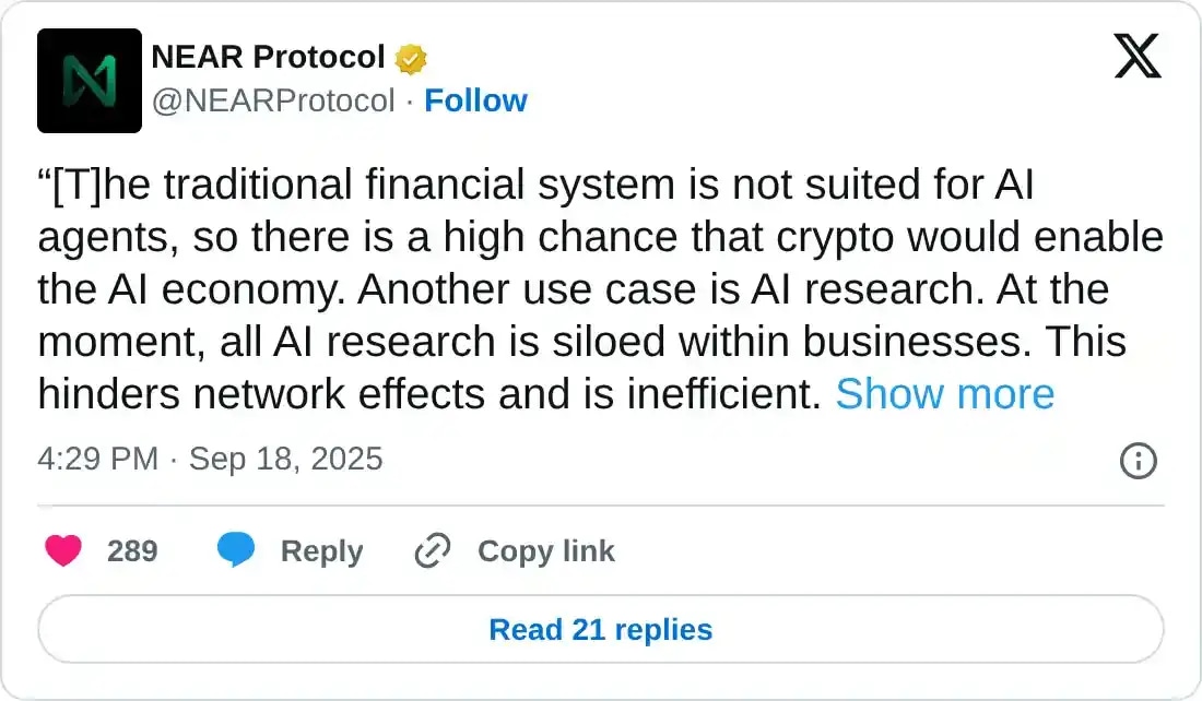 https://x.com/NEARProtocol/status/1968713905418486064