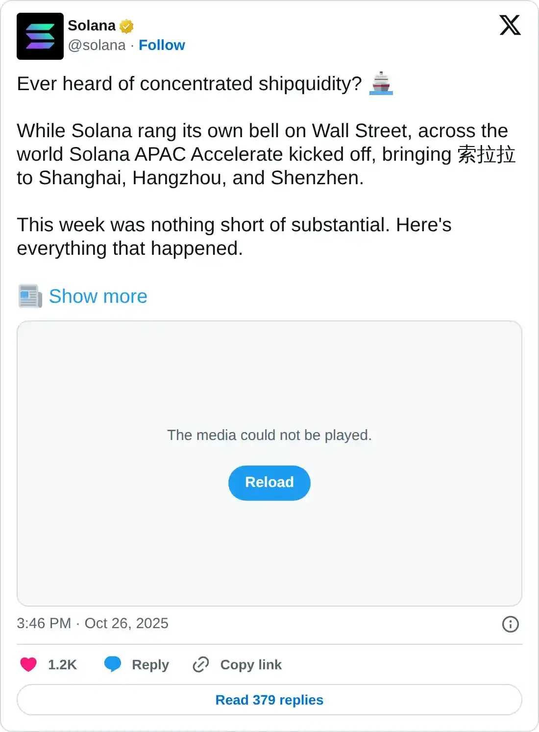https://twitter.com/solana/status/1982473801100108119