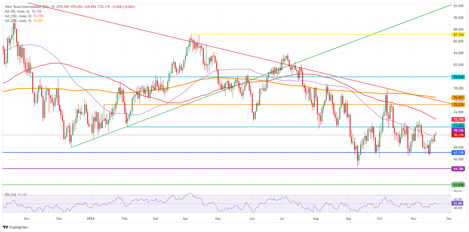Petróleo Crudo WTI de EE.UU.: Gráfico Diario