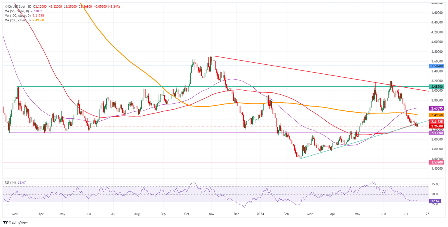 Gas Natural: Gráfico Diario